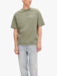 SELECTED HOMME Loose Printed T-Shirt, Green
