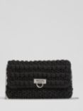 L.K.Bennett Essie Chunky Woven Envelope Clutch Bag, Black