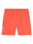 Timberland Kids' Logo Block Swim Shorts, Orange