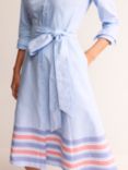 Boden Kate Cotton Shirt Dress, Chambray/Multi