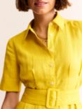 Boden Louise Linen Midi Shirt Dress, Passion Fruit