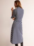 Boden Laura Stripe Jersey Midi Shirt Dress, Navy/Ivory
