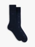 HUGO BOSS Mini Tile Socks, Pack of 2, Dark Blue