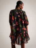 Ted Baker Emileee Floral Mini Cover Up Dress, Black/Multi