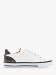 Moda in Pelle Amoreti Low Top Leather Trainers, White/Pewter