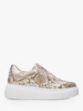 Moda in Pelle Althea Slip-On Leather Trainers, Natural