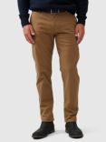 Rodd & Gunn Thomas Road Custom Fit Stretch Cotton Long Leg Length Trousers, Camel