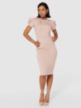 Closet London Pencil Knee Length Dress, Blush