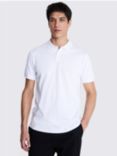Moss Pique Short Sleeve Polo Shirt, White