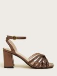 Monsoon Plaited Block Heels, Bronze