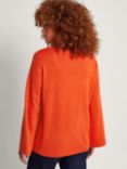 Monsoon Vida Fine Wool Blend V Neck Jumper, Orange