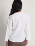 Monsoon Camille V-Neck T-Shirt, White