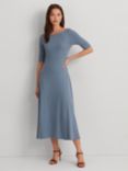 Lauren Ralph Lauren Munzie Flared Dress, Light Blue