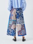 Weekend MaxMara West Patchwork Floral Print Trousers, Cornflower Blue