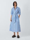 Weekend MaxMara Falasco Stripe Midi Shirt Dress, Light Blue/White
