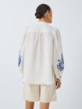 Weekend MaxMara Carnia Embroidered Linen Blouse, White