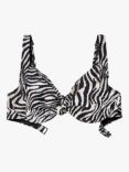 Panos Emporio Electra Zebra Print Full Cup Bikini Top, Neutral/Multi