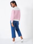 Crew Clothing Nautical Button Shoulder Jumper, Pink/Multi