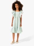 Angel & Rocket Kids' Sara Broderie Ruffle Sleeve Dress, Mint