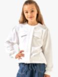 Angel & Rocket Kids' Ruthie Bow Front Sweatshirt, White