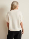 Phase Eight  Arianna Applique Knit Top, Black/Ivory