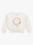 The New Society Kids' Rolling Graphic Sweatshirt, Off White/Multi