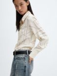 Mango Basic Regular Flowy Shirt, Light Beige