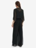 Gina Bacconi Chiffon Wide Leg Trousers, Black