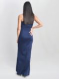 Gina Bacconi Agatha Flower Detail One Shoulder Maxi Dress