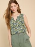 White Stuff Laila Sleeveless Vest Top, Navy/Multi