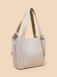 White Stuff Hannah Leather Tote Bag, Pale Ivory