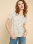 White Stuff Abbie Bird T-Shirt, Neutral