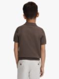Reiss Kids' Pascoe Textured Half Button Polo Shirt