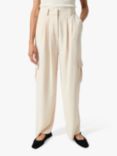 Soaked In Luxury Shirley Wide Legs Cargo Trousers, Sandshell