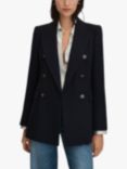 Reiss Lana Twill Jacket, Navy