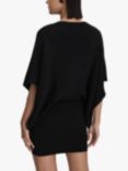 Reiss Julia Knitted Cape Sleeve Dress, Black