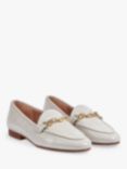 L.K.Bennett Adalynn Crocodile Effect Leather Loafers, White