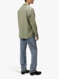 J.Lindeberg Regular Fit Long Sleeve Linen Shirt, Oil Green