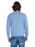 Raging Bull Crew Neck Cotton Jumper, Sky Blue