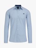 Raging Bull Floral Print Cotton Poplin Shirt, Blue/White