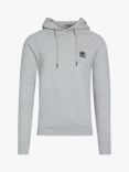 Raging Bull Classic Woven Patch Overhead Hoodie, Grey Marl