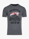Raging Bull On Tour Biker T-Shirt, Charcoal