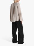 Twist & Tango Sarai Relaxed Draped Blouse, Greige