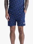 LUKE 1977 Dominica Geometric Print Shorts, Dark Cobalt/Multi