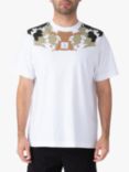 LUKE 1977 Swift Abstract Print Neck T-Shirt, White/Multi