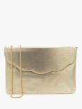 Paradox London Doris Shimmer Envelope Clutch Bag, Champagne