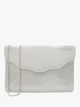 Paradox London Doris Shimmer Envelope Clutch Bag, Silver