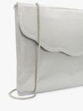 Paradox London Doris Shimmer Envelope Clutch Bag, Silver