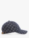 Mango Jack Logo Print Denim Baseball Cap, Dark Blue