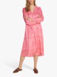 MOS MOSH Pila Paige Long Sleeve Belted Dress, Camellia Rose